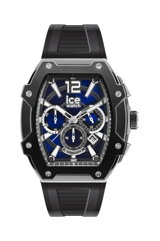 Silicone Quartz Horloge ICE Boliday - Chronograaf - Zwart en Zilverkleurig