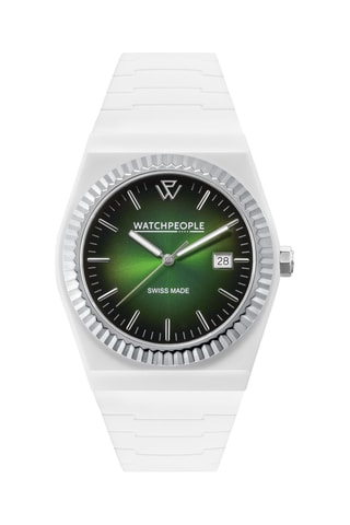 Polyamide Quartz Horloge WP1 - Wit en Zilverkleurig