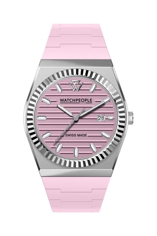 Silicone Quartz Horloge WP1 - Roze en Zilverkleurig