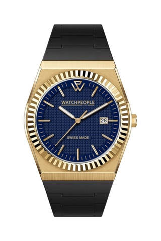 Silicone Quartz Horloge WP1 - Zwart en Goudkleurig