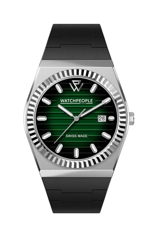 Silicone Quartz Horloge WP1 - Zwart en Zilverkleurig