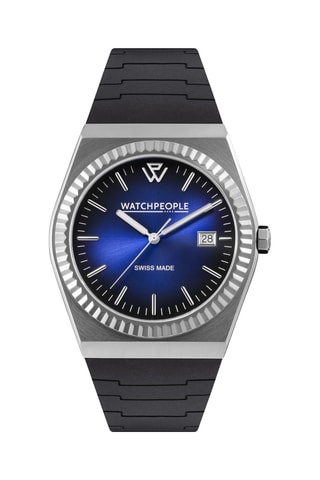 Silicone Quartz Horloge WP1 - Zilverkleurig en Zwart