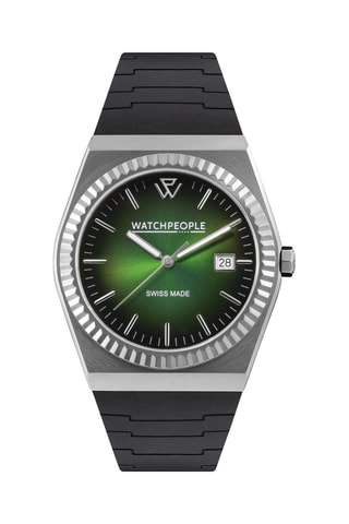 Silicone Quartz Horloge WP1 - Zilverkleurig en Zwart