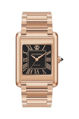 Stalen Quartz Horloge WP6 - Roségoudkleurig en Zwart