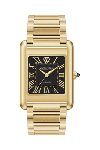 Stalen Quartz Horloge WP6 - Goudkleurig en Zwart