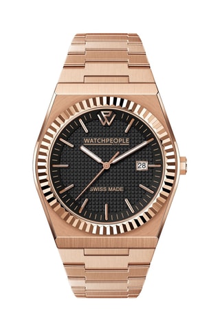 Stalen Quartz Horloge WP1 - Roségoudkleurig en Zwart