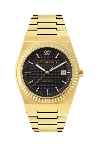 Stalen Quartz Horloge WP1 - Goudkleurig en Zwart