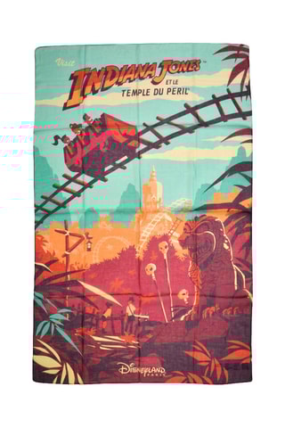 Foulard Indiana Jones et le Temple du Péril Disneyland Paris - Marron et turquoise