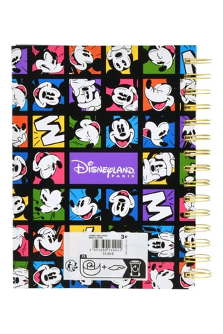 Carnet A5 à spirale Mickey Disney - 100 pages - Noir 
