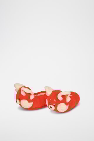 Chaussons Tête Mei Mei En Panda Roux Disney Pixar - Rouge