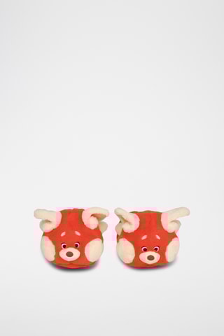 Chaussons Tête Mei Mei En Panda Roux Disney Pixar - Rouge