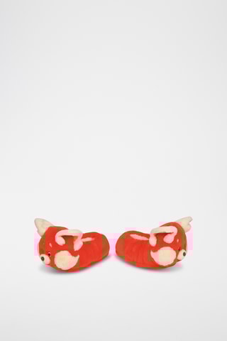 Chaussons Tête Mei Mei En Panda Roux Disney Pixar - Rouge