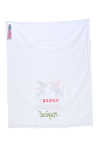 Torchon de Noël Tic et Tac - Blanc