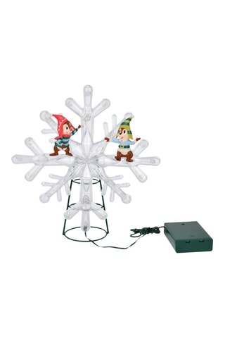 Cime de sapin flocon de neige Tic et Tac - Blanc