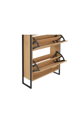 Vestiaire d'entrée 2 abattants Faustine - Imitation bois