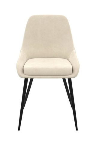 2 chaises Olivia - Beige et noir