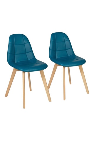 2 chaises Rafaela - Bleu canard
