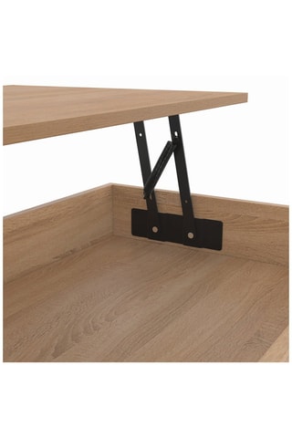 Table basse relevable Spider - Imitation bois et noir