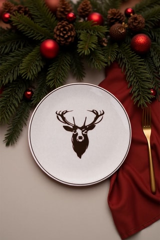 6 assiettes à dessert en porcelaine - 19,3 cm