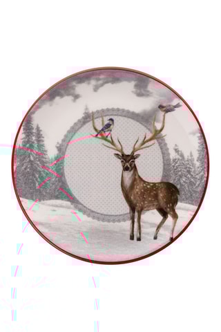 6 assiettes à dessert en porcelaine - 19,3 cm