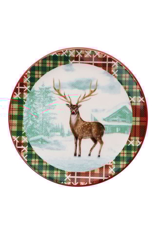 6 assiettes à dessert en porcelaine - 19,3 cm