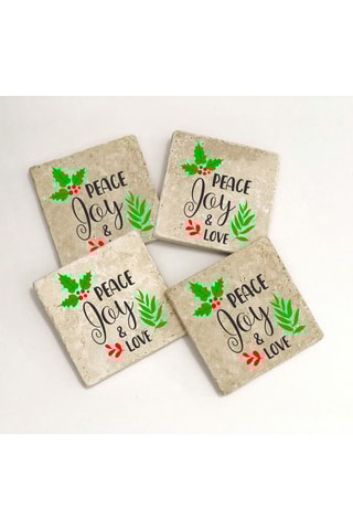 4 dessous de verre - 10 x 10 cm