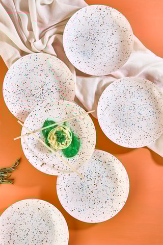 6 assiettes plates - 21 cm