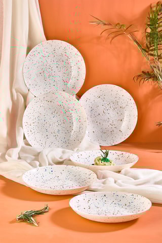 6 assiettes plates - 21 cm