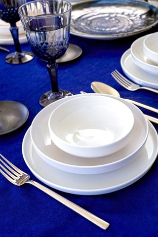 Service déjeuner en porcelaine Ruya - 18 pièces