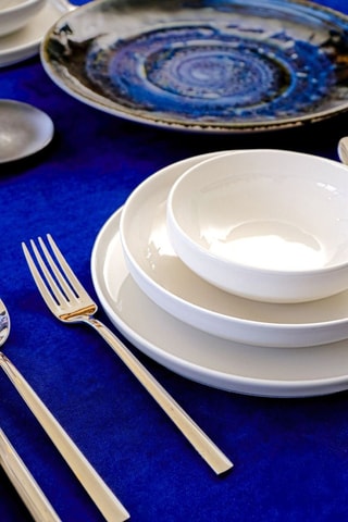 Service déjeuner en porcelaine Ruya - 18 pièces