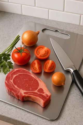 Planche à découper en acier inoxydable