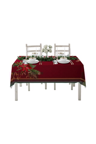 Nappe rectangulaire - Rouge et vert - 140 x 300 cm