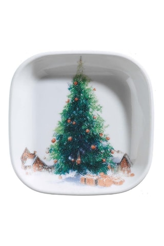 3 plats de service en porcelaine - 10 x 10 x 2 cm