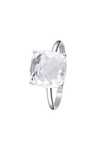 Anel Amathia Ouro branco e topázio