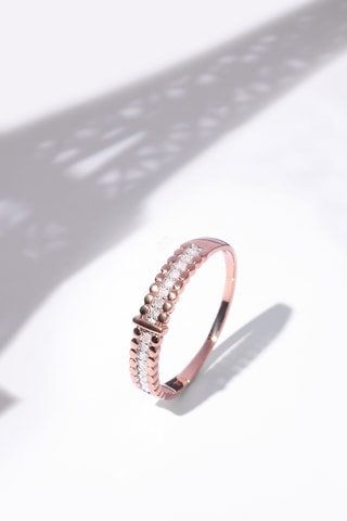 Anel Solita 
Ouro rosa e diamantes