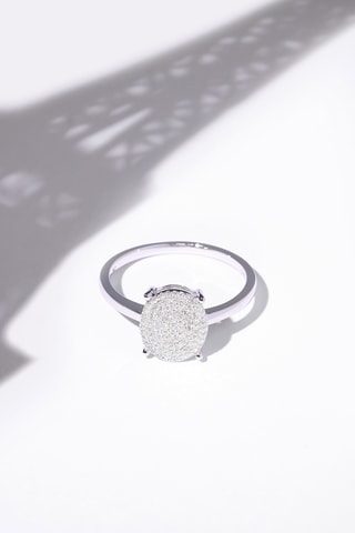 Anel solitário Sublissime   Ouro branco e diamantes