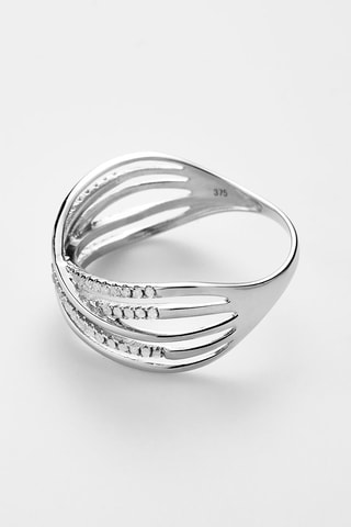 Anel Lampang Ouro branco e diamantes