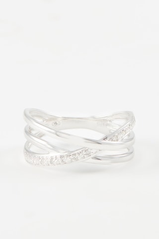 Anel 
Ouro branco e diamantes