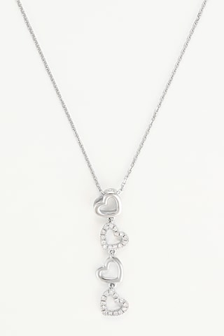 Pendente 4 Cœurs Ouro branco e diamantes