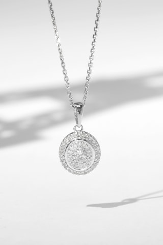 Pendente  Ouro branco e diamantes