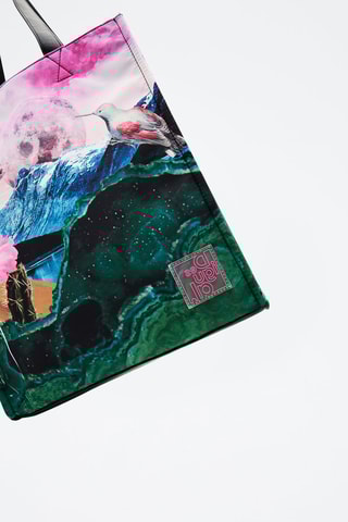 Tote-bag - Rose et bleu