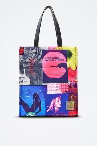 Tote-bag - Rose et bleu