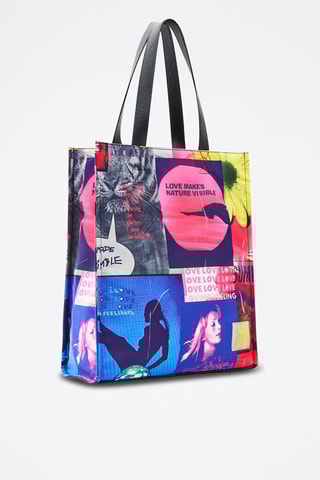 Tote-bag - Rose et bleu