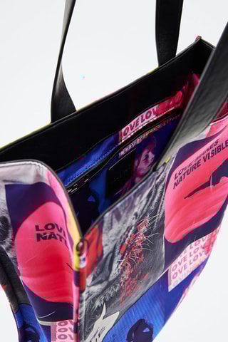 Tote-bag - Rose et bleu