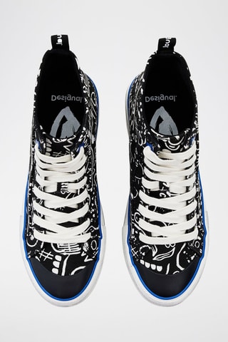 Tennis montantes plateformes Noir et blanc