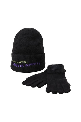 Bonnet et gants - Noir