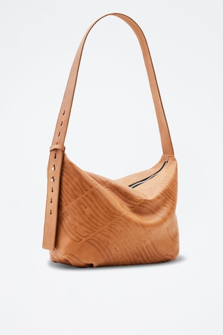 Sac porté épaule en cuir - Marron clair