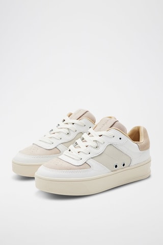 Baskets plateformes en cuir - Blanc