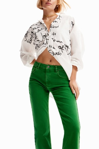 Pantalon flare - Vert