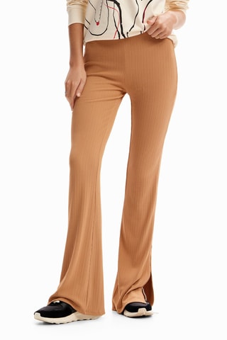 Pantalon wide legs - Marron